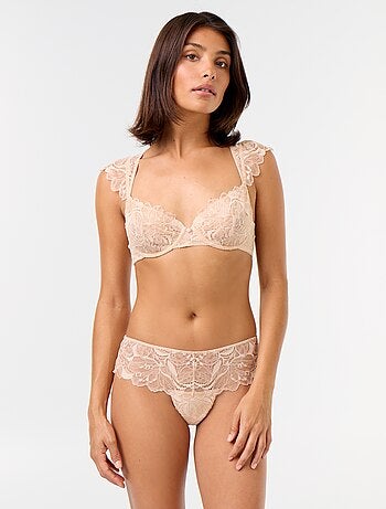 Tanga en dentelle pailletée