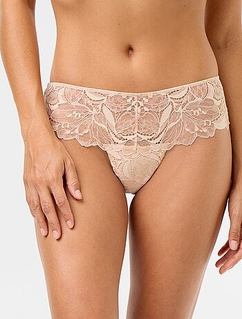 Tanga en dentelle pailletée