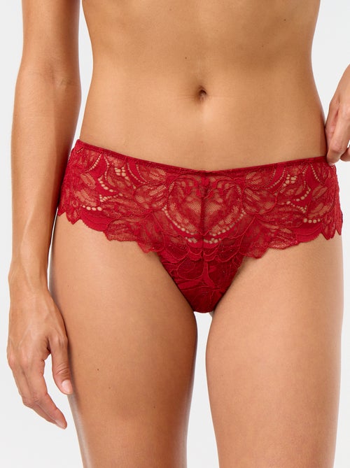 Tanga en dentelle pailletée - Kiabi Tanga en dentelle pailletée - Kiabi
