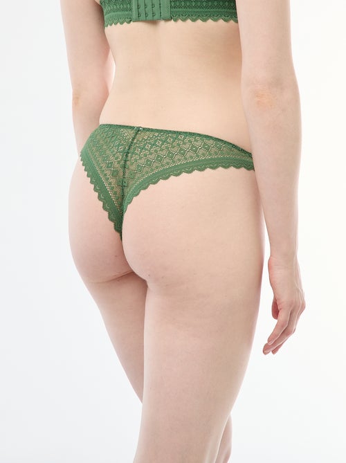 Tanga en dentelle - Kiabi