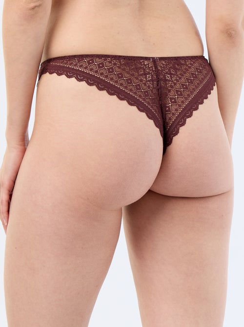 Tanga en dentelle - Kiabi