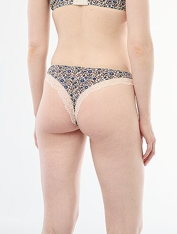 Tanga en microfibre imprimé