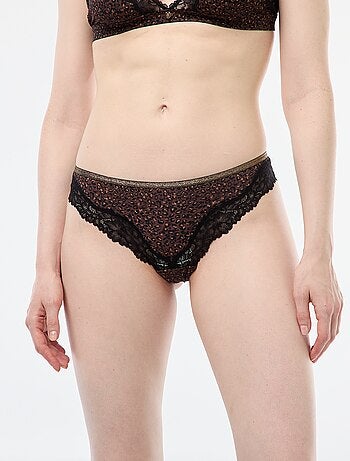 Tanga en microfibre imprimé