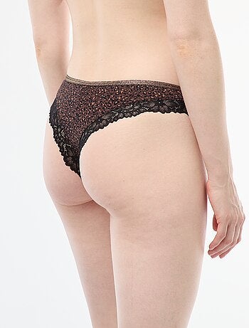 Tanga en microfibre imprimé