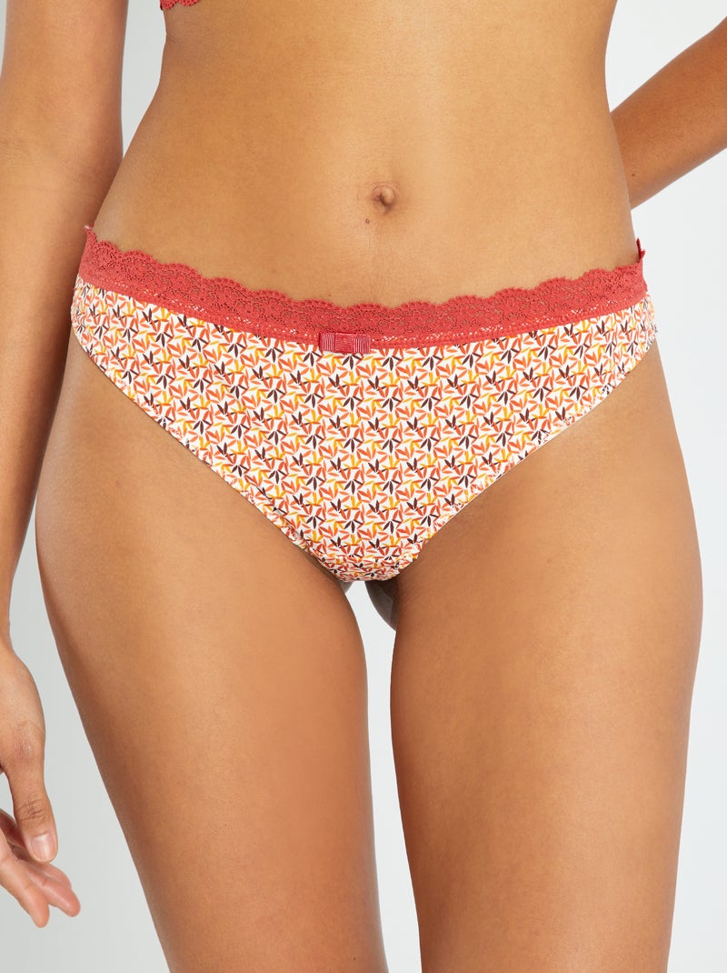 Tanga 'Envie de Lingerie' BIEGE - Kiabi