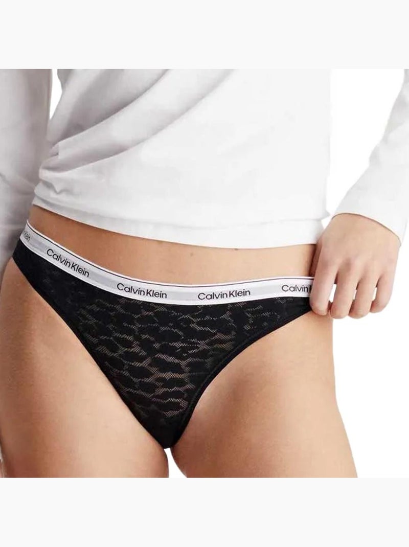 Tanga femme calvin klein jeans Noir - Kiabi