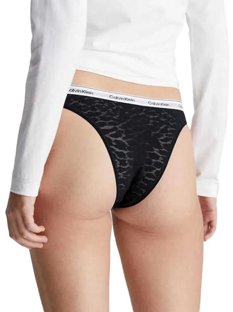 Tanga femme calvin klein jeans Noir - Kiabi