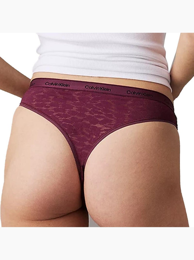 Tanga femme calvin klein jeans Violet - Kiabi