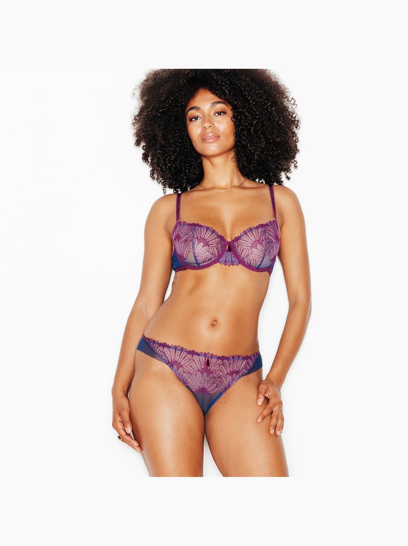 Tanga jelyane - rougegorge lingerie Bleu Multicolore - Kiabi