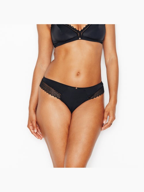 Tanga microfibre douce - rougegorge lingerie - Kiabi