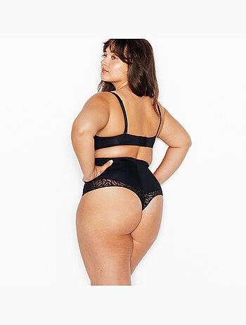 Tanga taille haute gainant sculptant believe - rougegorge lingerie