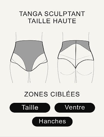 Tanga taille haute gainant sculptant believe - rougegorge lingerie
