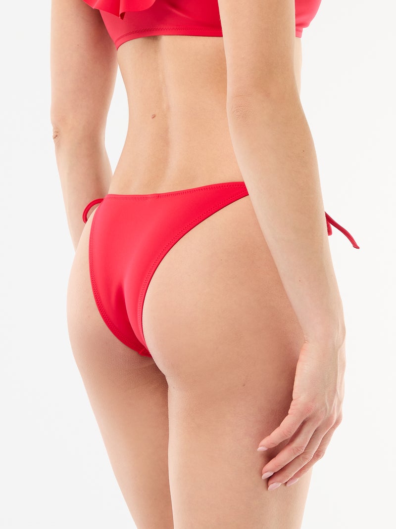 Tanga van zachte microvezel Rood - Kiabi