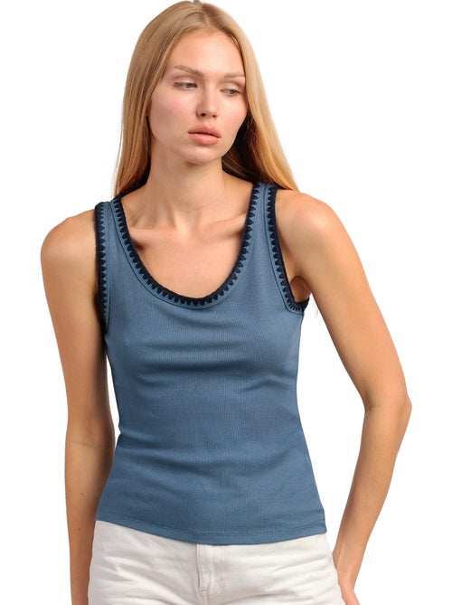 Tanktop canale hilo contraste - Kiabi Tanktop canale hilo contraste - Kiabi