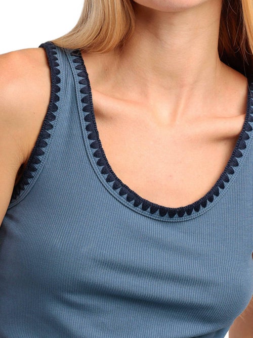 Tanktop canale hilo contraste - Kiabi Tanktop canale hilo contraste - Kiabi