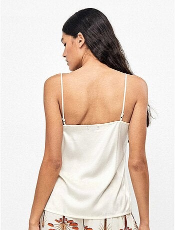 Tanktop met palmboom detail