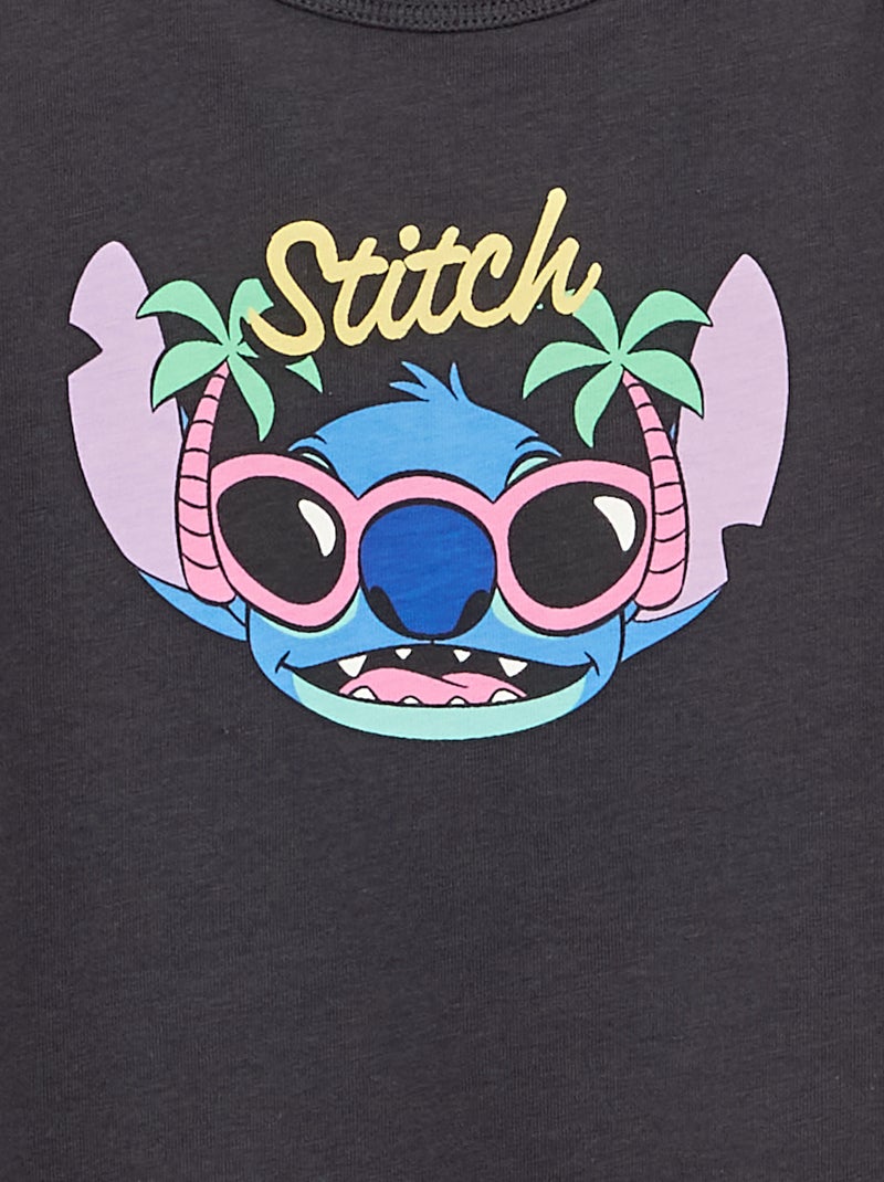 Tanktop met 'Stitch' 'Disney'-print Zwart - Kiabi