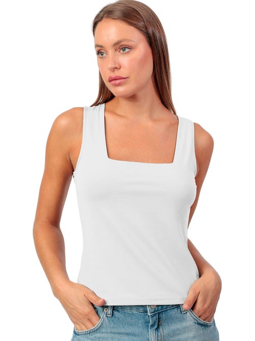 Tanktop met vierkante hals cuadrado - Kiabi Tanktop met vierkante hals cuadrado - Kiabi