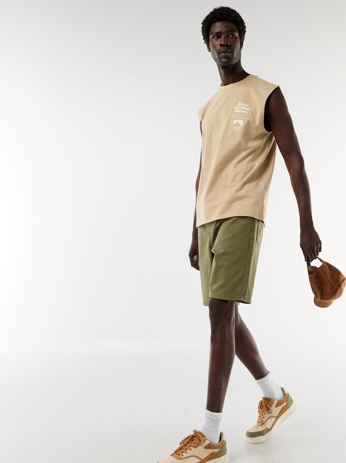 Tanktop met voor- en achterprint - Kiabi