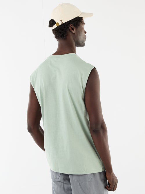 Tanktop met voor- en achterprint - Kiabi