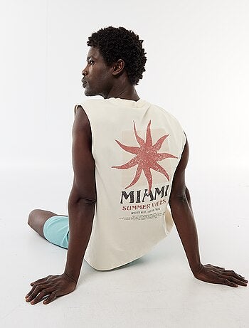Tanktop met voor- en achterprint