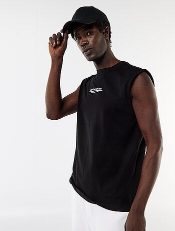 Tanktop met voor- en achterprint