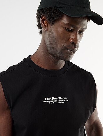 Tanktop met voor- en achterprint