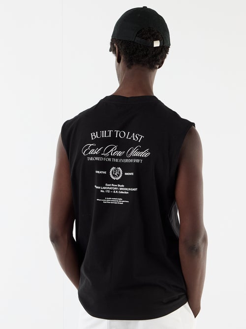 Tanktop met voor- en achterprint - Kiabi