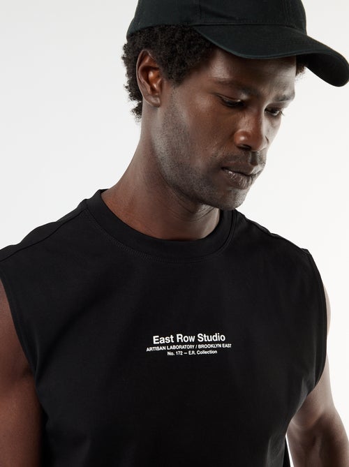 Tanktop met voor- en achterprint - Kiabi