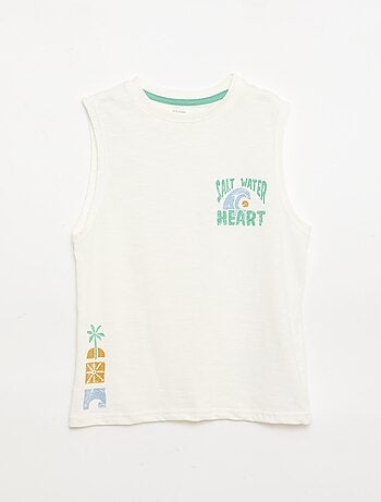 Tanktop van katoenjersey met print