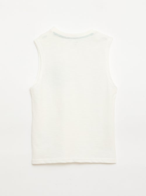 Tanktop van katoenjersey met print - Kiabi