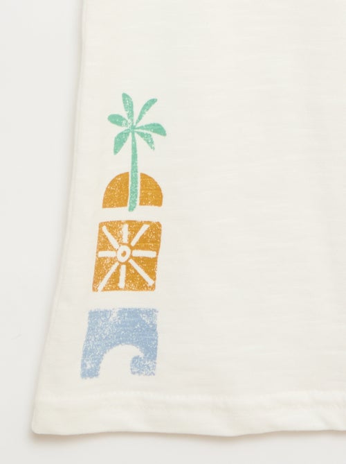 Tanktop van katoenjersey met print - Kiabi