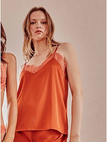 Tanktop van satijnstof