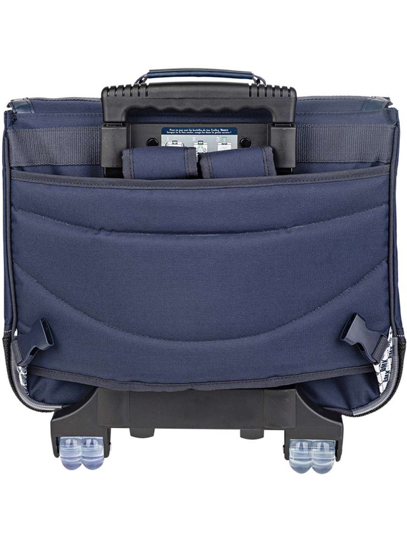 Tann's Pennenzak met wieltjes De Fantaisies Matheo 41 cm 2 vakken Marineblauw - Kiabi