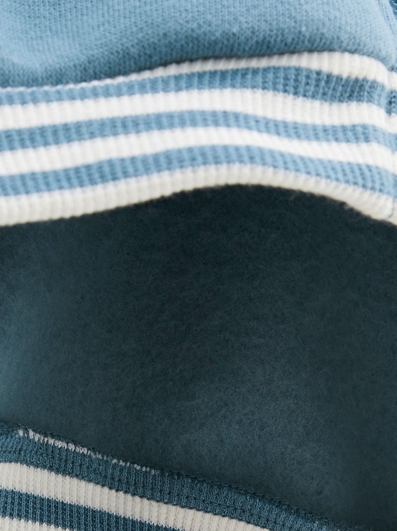 Tao kinder fleece hoodie met rits Blauw - Kiabi
