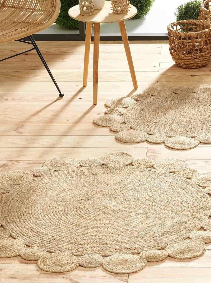 Tapijt van jute ajouré cordou promo linge Beige - Kiabi
