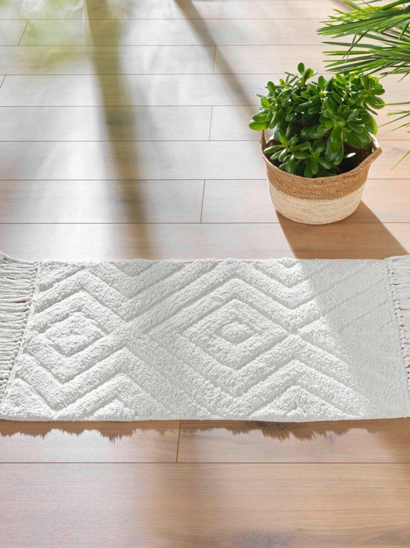 Tapijt van Polyester Nara PROMO LINGE Wit - Kiabi