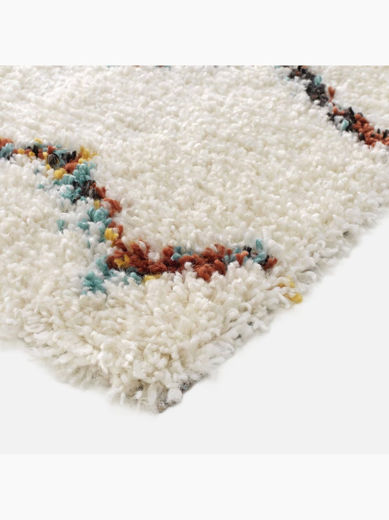 Tapis berbère à motifs géométriques Beige clair - Kiabi