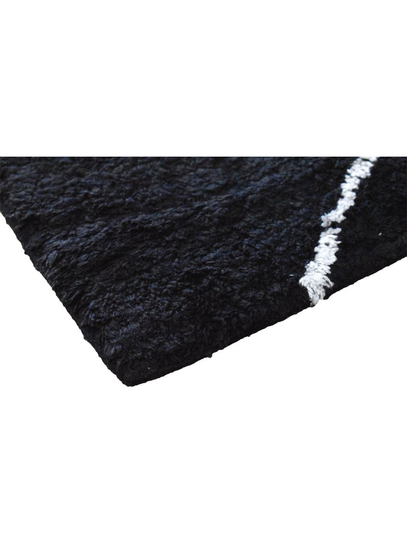 Tapis berbère à motifs graphiques Noir - Kiabi