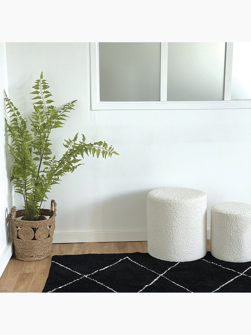 Tapis berbère à motifs graphiques Noir - Kiabi