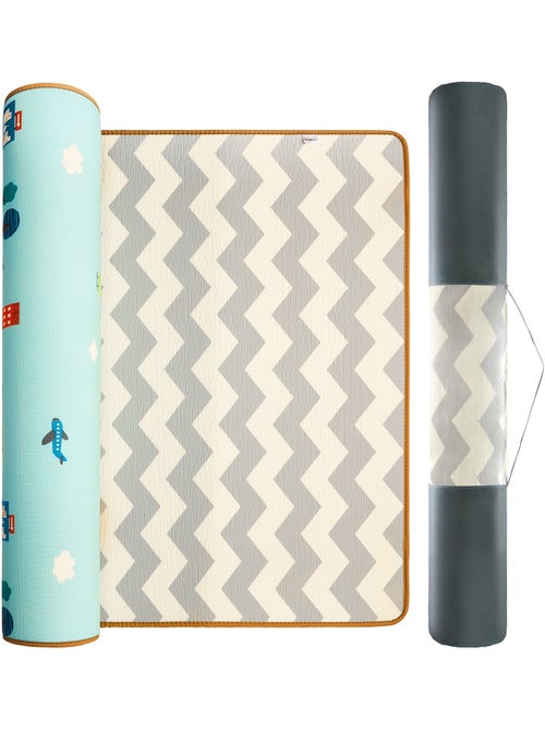 Tapis d eveil mousse xpe 180x150cm epais 2cm pliable double face zigzag - Kiabi Tapis d eveil mousse xpe 180x150cm epais 2cm pliable double face zigzag - Kiabi
