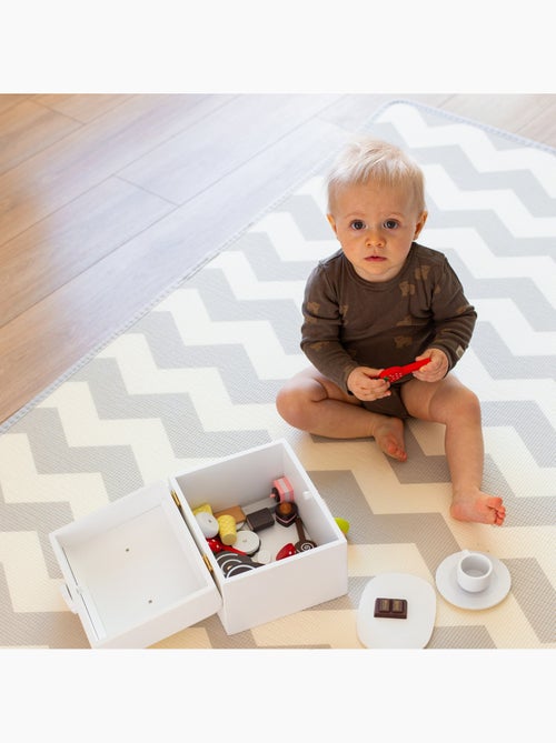 Tapis d eveil mousse xpe 180x150cm epais 2cm pliable foret zigzag moby-system - Kiabi Tapis d eveil mousse xpe 180x150cm epais 2cm pliable foret zigzag moby-system - Kiabi