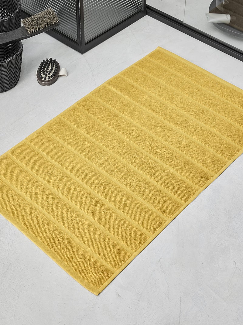 Tapis de bain 80 x 50 cm Jaune - Kiabi