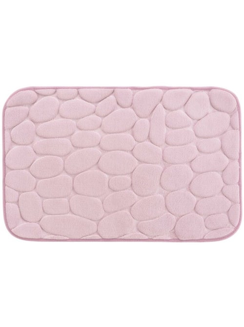 Tapis de bain microfibre unie relief - Kiabi