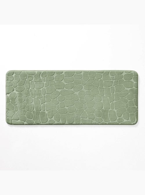 Tapis de bain microfibre unie relief - Kiabi