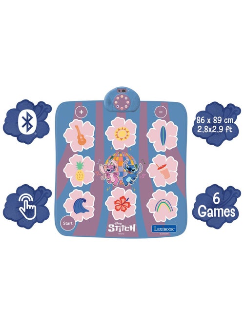 Tapis de danse stitch électronique, bluetooth et lumineux avec 6 modes de jeu - Kiabi Tapis de danse stitch électronique, bluetooth et lumineux avec 6 modes de jeu - Kiabi
