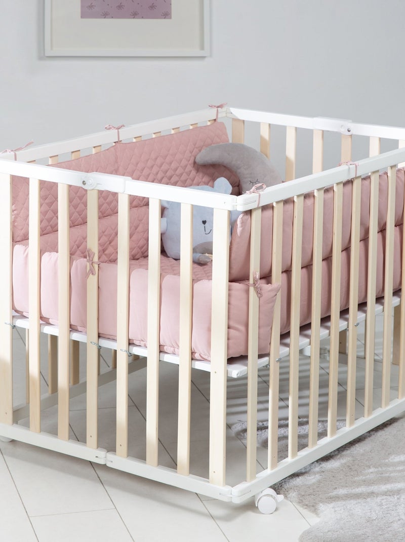 Tapis de parc bébé avec bords rectangulaire et déperlant 'roba Style' ROBA Rose pastel - Kiabi