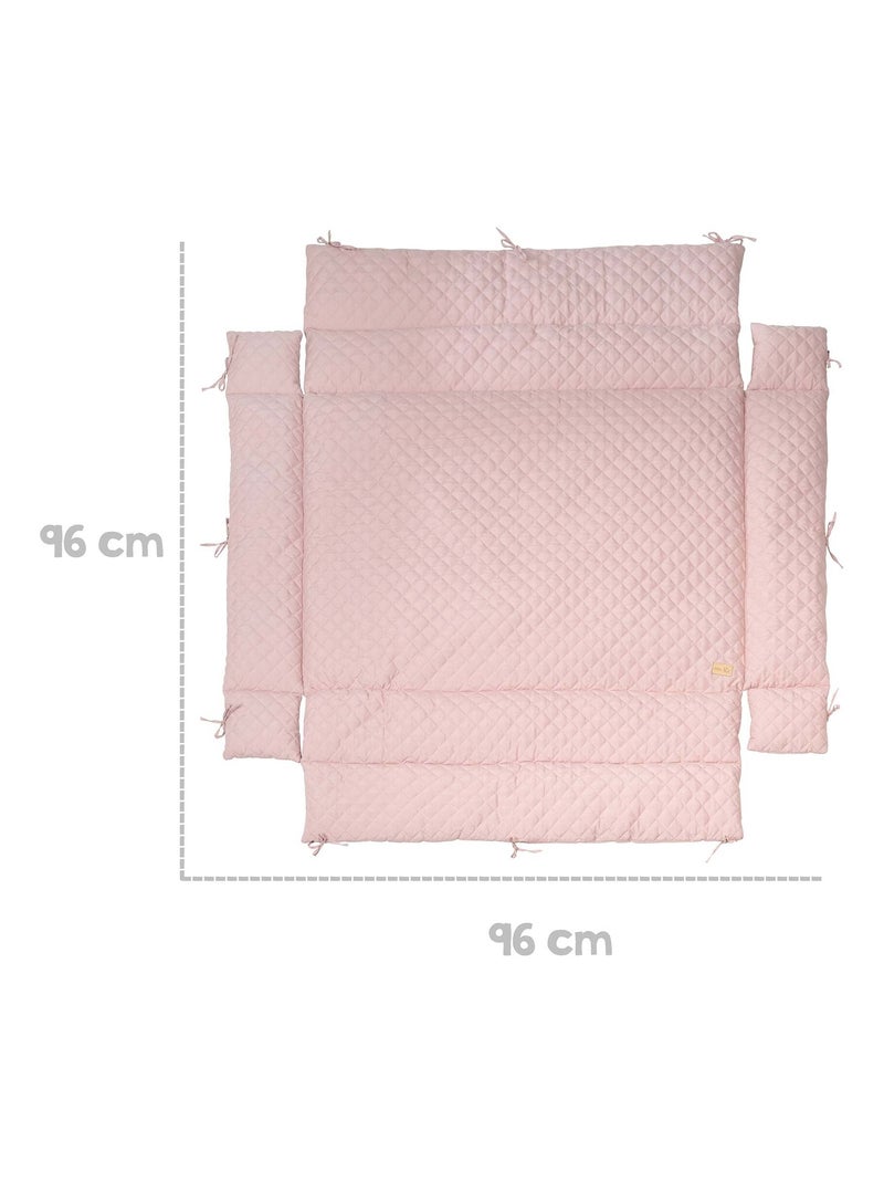 Tapis de parc bébé avec bords rectangulaire et déperlant 'roba Style' ROBA Rose pastel - Kiabi