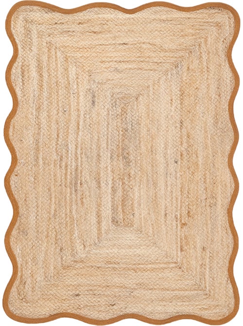 Tapis de salon tressé avec finition ondulée - Kiabi Tapis de salon tressé avec finition ondulée - Kiabi
