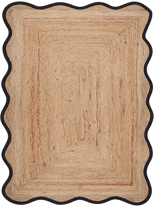 Tapis de salon tressé avec finition ondulée - Kiabi Tapis de salon tressé avec finition ondulée - Kiabi